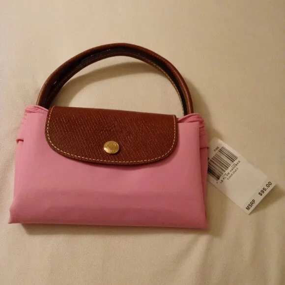 NWT Longchamp Le Pliage Small Pink Handbag - Picture 3 of 10